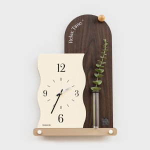 EMITDOOG Cream Style Wall Clock Living Room Home Use Temperature And Humidity Creative Clock Table Wall Mounted New 2025