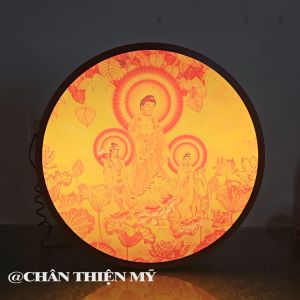 Đèn Thờ Hào Quang Tây Phương Tam Thánh Trang Trí Bàn Thờ Treo Tượng Phật TC-HQ-166