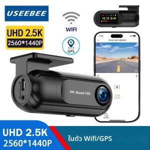 กล้องติดรถยนต์ 2.5K 2560*1440P กล้องบันทึกหน้ารถขนาดเล็ก พร้อม WIFI GPS กล่องดำบันทึกภาพ พร้อมโหมดตรวจจับการจอดรถตลอด 24 ชั่วโมง กล้องติดรถยนต์มองเห็นในเวลากลางคืนได้ดีเยี่ยม