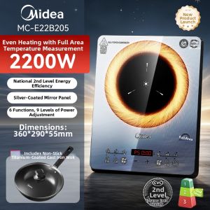 Midea | High Power Fast Cooking Energy Saving 2nd Level Efficiency Mirror Surface Induction Cooker