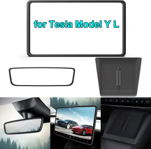 for Tesla Model Y L 2026 Accessories Center Console Wireless Charging Pad Mat Screen Rearview Mirror Protector Frame Model YL