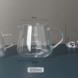 Shareable Glass Coffee Dripper Ear-Hanging Style Hot And Cold Resistant Pour over Pot for Home Use Flower Tea 400/600ml