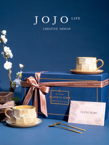 Handmade Thick Ceramics Coffee Cup And Plate Set Japanese Retro Style Knife Cut Design for Home Use Universal Coffee Lovers