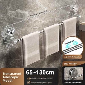 MONLEYTA | Suction Cup No-Drill Extendable Towel Bar & Shelf