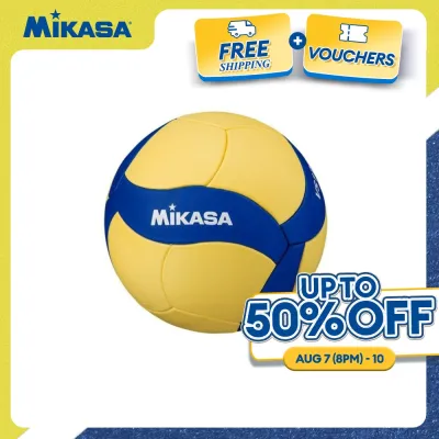 Mikasa VS123W Volleyball Size 5 with 18 Panel Design and EVA Foam Cover (Yellow/Blue)