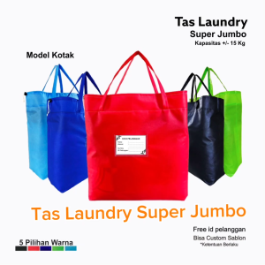 Super Tebal Tas Laundry Super Jumbo Model Kotak Kapasitas 15kg Kuat dan Tebal