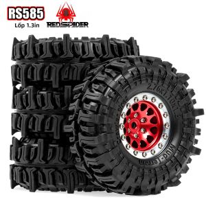 Bộ Mâm Xe RED SPIDER 4 Chiếc 1.3 Inch Có Lốp Lỗ Bắt Ốc 7mm Dành Cho Xe RC Crawler 1/18 1/24 TRX4M SCX24 AX24 FCX24 Ascent-18 Phụ Tùng Nâng Cấp