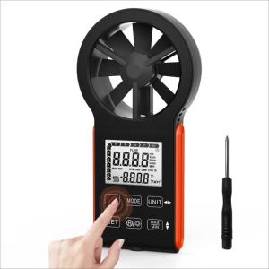 Máy Đo Gió Cầm Tay Có Đèn Nền Chống Nước 5 Chế Độ Chuyển Đổi Đo Tốc Độ Gió & Nhiệt Độ Dùng Cho HVAC Thể Thao Ngoài Trời Đo Lưu Lượng Khí Tối Đa/tối Thiểu.