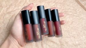 HLLR Lip Glaze Matte Velvet Lipstik Moisturizing Lip Gloss Matte Velvet Tahan Air Tahan Lama