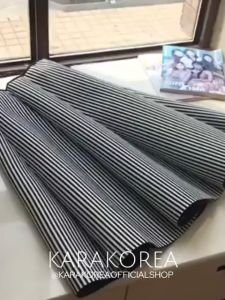 7-65 Rok Katun Motif Garis Space - Material Space Cotton (Tebal) - Allsize - Warna Putih/Hitam - Lebar Pinggang 58-92cm - Panjang Rok 65cm - Lebar Bawah 120cm - Zipper/Sleting - Import