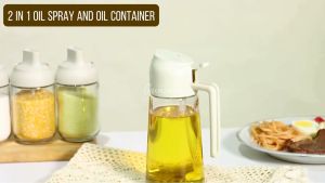 GUNINCO BOTOL MINYAK GORENG / wadah minyak 2 in 1 / tempat minyak anti tumpah semprot