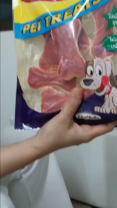 ขนมสุนัข Brockoro MU406 ไก่เคลือบครั้นชี่โบนเล็ก1ด้าน