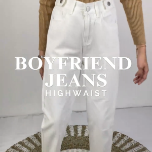 Celana Panjang Boyfriend Jeans Highwaist Wanita Loose Pants / Jeans HW Longgar Cewek Long CF P556