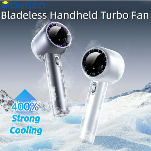 INOVAGEN Rechargeable Handheld Fan Bladeless Mini FanPortable Turbo Fan 199 Level Adjustment With Strong Wind Cooler