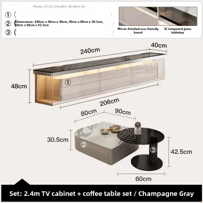 Modern Luxury Minimalist Floor TV Stand 1 Unit