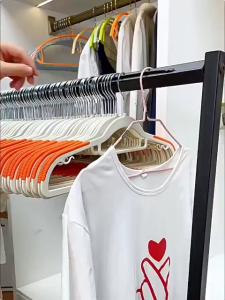 50/20/10Pcs Non-slip Clothes Heavy Duty Plastic Hangers with 360° Swivel Hook Ultra Thin Household Hanger
