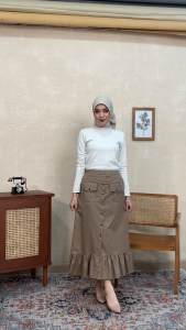 Rok Katun Linen Wanita Rebertus Kimy