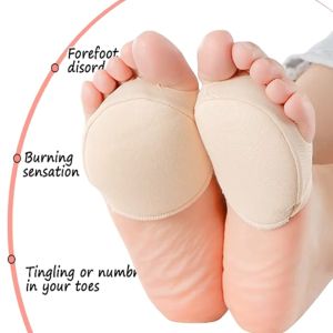 Summer Forefoot Pad Shoe Insoles Finger Pain Care Cushion Toe Pad Inserts Anti-wear Heel Sock