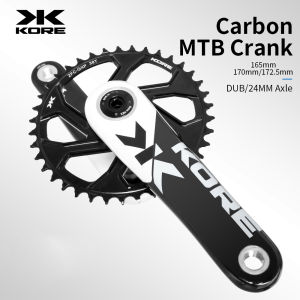 KORE MTB Crank Carbon Fibre DUB/24MM Axis 165/170/172.5mm Length 32/34/36/38T Speed Single Disc Crank 480G Cycling Accessories