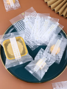 Cookie Baking Cranberry Biscuit Mooncake Egg Yolk Crisp Nougat Cake Bag Frosted Transparent Machine Seal Snowflake Crisp Packaging Bag