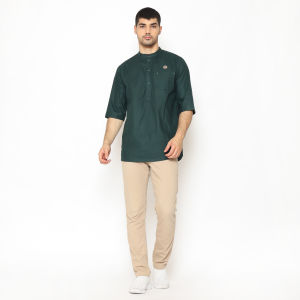 kurta pria lengan 3/4 / gamis Pakistan dewasa/ kemeja Koko untuk anak muda bisa formal dan kasual/ baju muslim