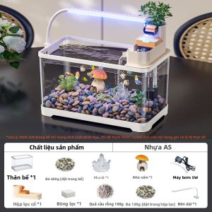 HUICHONG | Bể Cá Cảnh Mới Tích Hợp Lọc Và Oxy Hóa Phong Cách Cổ Điển