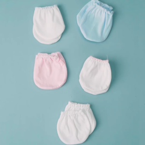 Cotton Central™  (3 pairs) Mittens Newborn Infant Baby 100% USA Cotton Boy Girl Stuff And Clothes