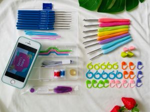 Tools - Bộ Dụng Cụ 57 Món Dùng Đan Móc Len Handmade Tự Làm - Bao Gồm 16 Kim Đan Móc Nhiều Kích Cỡ Khác Nhau Tiện Lợi
