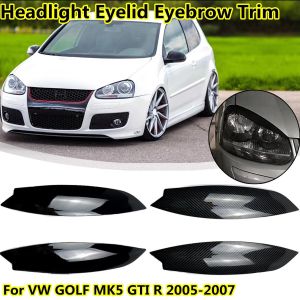 Car Headlights Eyebrow Eyelids Trim Cover For Volkswagen Golf 5 MK5 GTI R R32 2005-2007 Headlamp Eyebrow Stickers