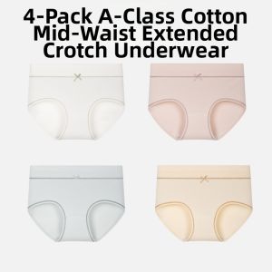 Hip Coverage Mid-waist Cotton Underwear