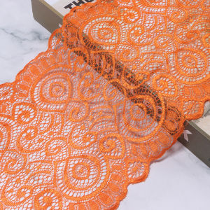1yard/lot 18cm Wide Polyester Elastic Floral Lace Trim Stretch Lace for DIY Hairband Skirt Dress Clothing Sewing Decorations
