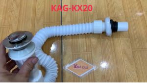 [HCM]Bộ xả lavabo KAG-KX20 xả ruột gà NHỰA LOẠI 1 chậu lavabo rửa mặt thoát nhanh giá tốt sử dụng tốt