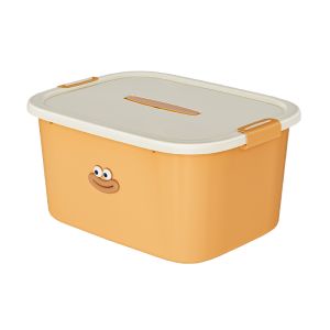 MEIZHUFU | Plastic Storage Box with Lid for Home Organization