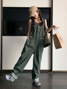 กางเกงยีนส์ทรงหลวมสไตล์เกาหลีสำหรับผู้หญิง กางเกงขายาวทรงตรงเอวสูง ฤดูใบไม้ร่วง 2024 กางเกงขายาวลำลอง