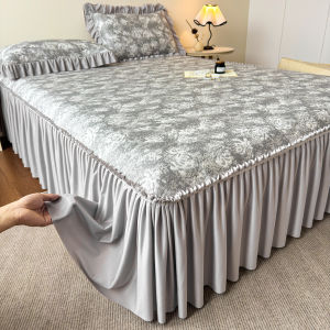 BEIPIN | Cool Ice Dot Mattress Skirt Style Summer Cooling Bedding Set 3pcs