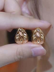 Fashionable Cats Eye Stone Waterdrop Earrings Womens Luxury Jewelry Elegant Personality Match All Seasons Fresh out New Model