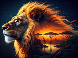 Huacan 5D Lion Giraffe Diamond Painting Animal DIY Full Square Round Diamond Mosaic Complete Kit New Arrivals 2025 Embroidery