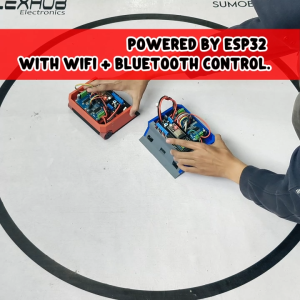 ELEXHUB Sumobot V3 1 KG Category- ESP32 High Torque Motor IR Sensors WiFi/Bluetooth STEM Robot