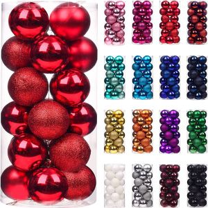 24/36pcs Christmas Ball Christmas Tree Decoration Ornaments for Home Decor Halloween New Year Navidad Pendant Ball Accessories