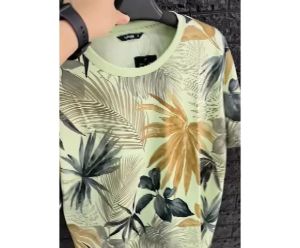 KAOS OVERSIZE PRIA/WANITA/SPOON/MOTIF LEAF