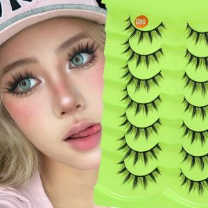 5/7 Pairs 3D Manga Faux Mink Lashes Natural False Eyelashes Fluffy Cross Thick Eyelash Extension Makeup Lashes Tool