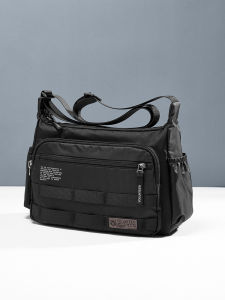 Spaman Large-Capacity Crossbody Bag Mens Work Commuter Shoulder Bag Mens Oxford Cloth Lightweight Shoulder Bag Men Backpack