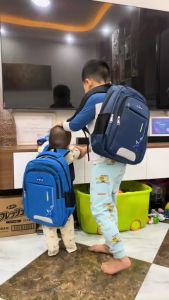 Balo cặp Học Sinh Siêu nhẹ Chống Nước Chống Xước Cao Cấp Hàng Xuất Khẩu Size 45x32x18cm cao >1m3