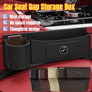 Multifunctional Car Seat Gap Storage Box Leather Car Cup Holder Seat Organizer Holder