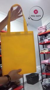 [BISA COD] Tote Bag Polos Putih Pakai Perekat Bisa Dilukis (Bisa COD)