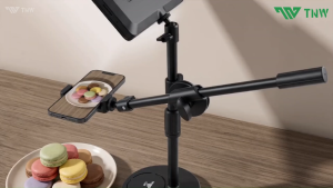 TNW Fill Light Tripod With Phone Holder For Phone Desktop Stand Professional Overhead Shooting Selfie LED Light For Live Streaming Video