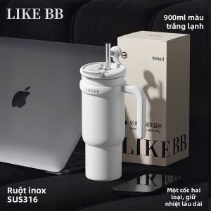 LIKE BB | Bình Nước Inox 316 Dung Lượng Lớn Có Ống Hút Cho Đồ Uống Lạnh