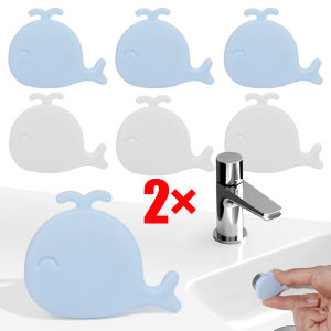 2Pcs Silicone Sink Overflow Cover Rubber Wash Basin Trim Whale Plug Bathroom Drain Cap Remplacement Overflow Hole Ring Covers