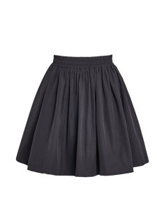 High-Waist Summer Womens Skirt by Oajer Europe Plaid Pure Color A-Line Work Clothing Short Length Bubble Skirt for Girls