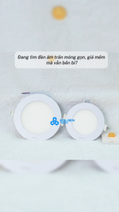 (MPE) Đèn Led Panel âm trần tròn 6W 9W 12W 18W 24W Ánh sáng 6500K 4000K 3000K Đổi 3 màu RPL